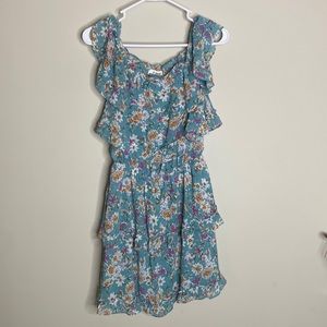 NWT Boho Hippie teal floral dress. Never worn!